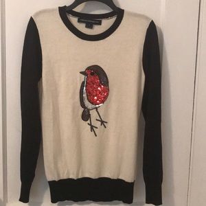 French Connection sequin bird sweater